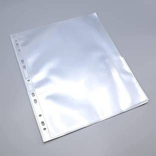 C J Choice Plastic Waterproof Clear Sheet Protector 11 Holes Punched Ring Files A4 200