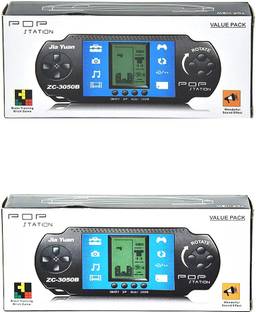 PTCMart Handheld pop game Combo of 2pcs Battery Operated with music sound gift for Kids na GB with 9999 games in 1