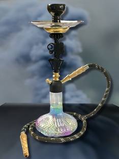 Misr Puff Prism Effect Flint IRON TRAY pot set 19 inch Glass Hookah