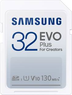 SAMSUNG MB-SC32K/APC EVO Plus 32 GB SDHC Class 10 130 MB/s  Memory Card Compatible with Camera, Computer