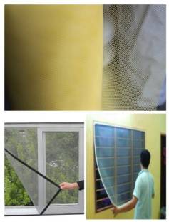 buyagain HDPE - High Density Poly Ethylene Infants Washable 5x5 ft ivory Mosquito Net for Window with Fiber Glass Mesh Mosquito Net