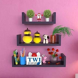 Decorhand U Rack Wooden Wall Shelf