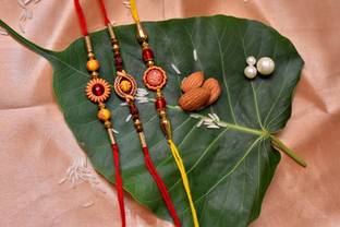 Samridhi DC Designer Combo of 289 Sandalwood Rakhi  Set