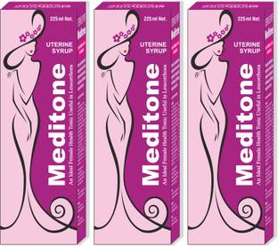 Meditek Meditone Women Health Tonic Uterine Syrup 225ML (Pack of 3)
