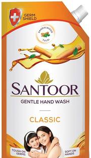 संतूर हैंड वॉश क्लासिक सॉफ्ट ऑन हैंड्स 750 ml 2 pc का पैक हैंड सैनिटाइज़र पाउच