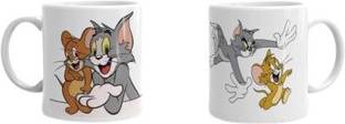 RMC Tom And Jerry Printed White Coffe mug best gift for kids, on happy birthday in low price, Ceramic Coffee Mug