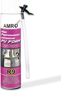 Buildingshop X Amro R9 Pu Foam Spray For Gap Filling With Strong Binding For Crack Filler White Spray Paint 750 ml
