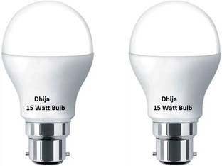 Dhija 15 W Basic Round B22 LED Bulb