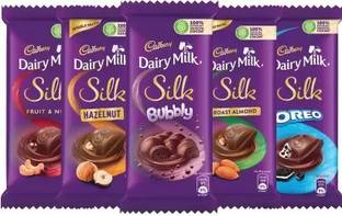 Cadbury Silk Small Oreo, Bubbly, R A, F &Nut, Hazelnut Bars