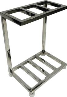 RATISON Office Home Topless Stainless Steel Single Inverter Stand Trolley for Inverter and Battery