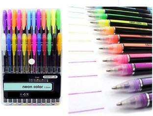 VINMOT Neon Gel and Glitter Color Pen Set Gel Pen