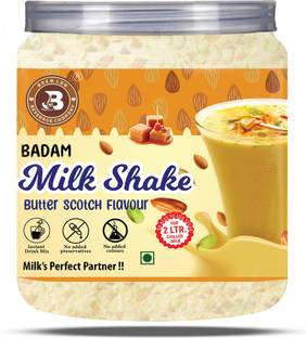 Brew Lab Butterscotch Milkshake Mix Powder with Badam Bits 250 g