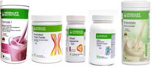 Herbalife Nutrition FORMULA1ROSEKHEER PROTIEN200G AFRESH ENERGY DRINK CINNAMAN 50 +SHAKEMATE 500 +F2 Whey Protein