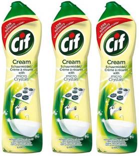 Cif Cream With Micro Crystale Lemon Pack Of 3 Kitchen Cleaner