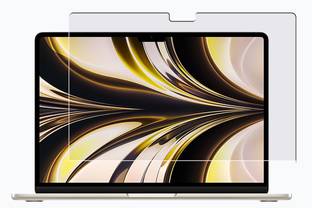 NAXTON Impossible Screen Guard for Macbook Air M2 13.6 Inch [Anti Blue] [Bubble Free], [Anti-Scratch] [Unbreakable] all sensors Working, Smooth Touch Perfectly Designed 9H Hardness Makes it 10x Times Safer than Normal Glass as well as Keep your Eyes Healthy while working for a Long time