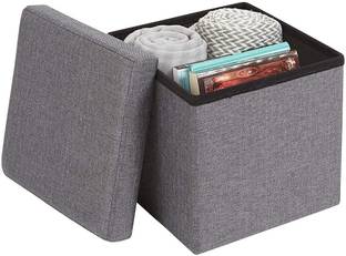 EBOFAB Foldable Cube Ottoman with Storage for Children, Foot Rest, Cloth Foot Stools Stool