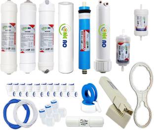 ONE RO Complete RO service filter kit of 100 GPD HI TDS (3000) Hi FLow Membrane, UF, Mineral, Inline and TDS Meter with All accessories (Suitable For all water purifier Solid Filter Cartridge