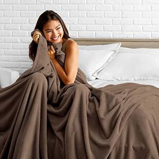 DCH Solid Single Fleece Blanket for  Mild Winter