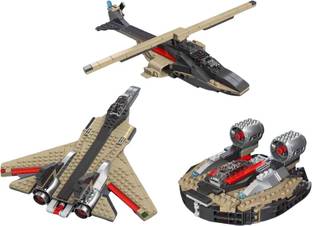 RVM Toys 3in1 Plane Helicopter Boat Building Blocks Set 312+Pcs Compatible Brick Toy