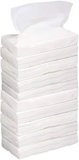 Automaze 100 Pulls 2 Ply M-Fold Soft Tissue Paper for Refilling Tissue Boxes(Pack of 10) Vehicle Tissue Dispenser
