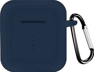 J Front & Back Case for Boat 141 / 148 Silicon Airdopes TWS Cover Earbuds Not Included( Cover) (Dark Blue)