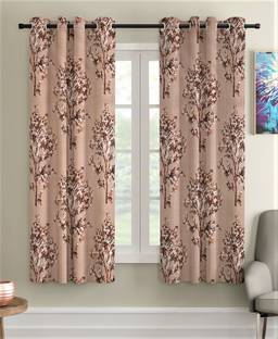 Fashion String 153 cm (5 ft) Polyester Semi Transparent Window Curtain (Pack Of 2)