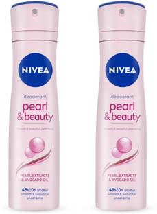 NIVEA Deo Spray Pearl and Beauty, 200ml, Pack of 2 Deodorant Spray  -  For Women