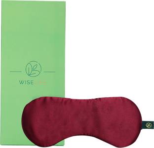 Wiselife Premium Mulberry Silk Eye Mask | Ultra Smooth Adjustable Sleep Mask - Maroon