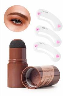 Three Elements 2in1 waterproof Hairline touchup Eyebrow Stamping Kit & stencil Eyebrow Definer Eyebrow Stencil