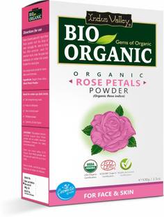 Indus Valley Bio Organic 100% Pure Rose Petals Powder