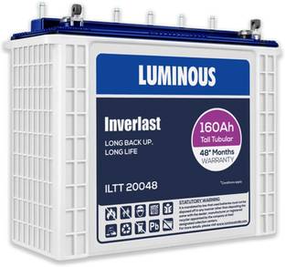 LUMINOUS ILTT 20048 160Ah Tall Tubular Inverter Battery