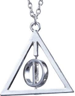 RVM Jewels Harry Potter Inspired Rotating Deathly Hallows Pendant Necklace Alloy