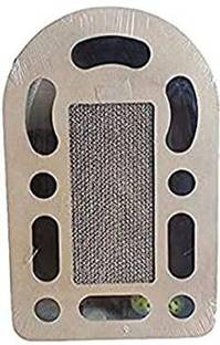 PSK PET MART Reversible Scratcher Cardboard with Catnip ,House Shape Recycle Corrugated Cat Pet Mat