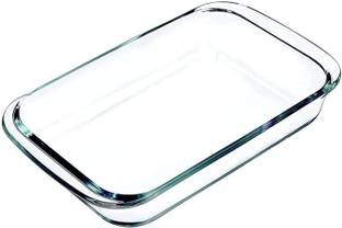 Femora Borosilicate Glass Rectangle Baking Dish Microwave Oven Safe, 1600 ml Baking Dish