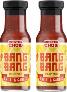 MasterChow Bang Bang Cooking Sauce|Chilli Garlic Sauce| Ready-to-cook| Needs no seasoning| Serves 4-5|220gm| Medium Spicy | Crafted not Manufactured |Shipped Fresh | No artificial color |One-pan meals Sauces