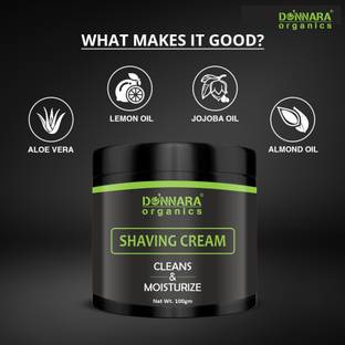 DONNARA organics Shaving Cream For Men with Jojoba Oil For Soft & Smooth Shave 100 gms