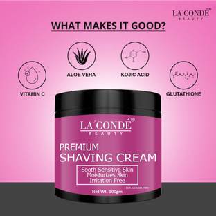 La'Conde Shaving Cream For Men with Jojoba Oil For Soft & Smooth Shave 100 gms