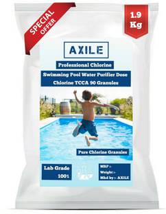 AXILE Swimming Pool Water Purifier Dose Chlorine TCCA 90 granules 1.9Kg Pack Stain Remover