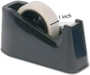 PMW Tape Dispenser with Stainless Steel Blade - with Stable Base - 1 inch plain Tapestry