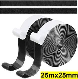 Wild Accessories Self-Adhesive Hook and Loop Tape Roll, Sticky Back | Both Indoor and Outdoor Use Stick-on Velcro