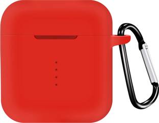J Front & Back Case for Boat 141 / 148 Silicon Airdopes TWS Cover Earbuds Not Included (Only Cover) (Red)