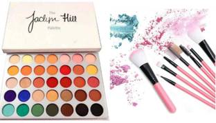 Ridoy 12 pc Brushes Set With Box And Jacklyn Hill 35 shades eye shadow