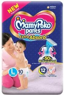 MamyPoko Pants Extra Absorb Large Size L ( 10 Pieces ) Diapers - L