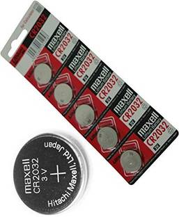 INVENTO 5pcs 3V CR2032 Li-ion Battery (Non-Rechargeable) Button Coin Cell Battery Automotive Electronic Hobby Kit