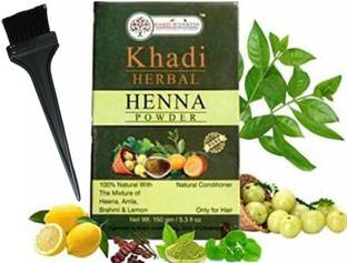 Khadi Rishikesh Herbal Heena ,directly affects the scalp, assisting in improving follice health,this help curb hair fall,and also prevents and correct hair thinnig, Natural Hair Conditoner,100% natural with the mixture of heena amla,brami & lemon, it one of the highly reliable remedy to any hair problem. New Additon For Men & Women * (150 g)