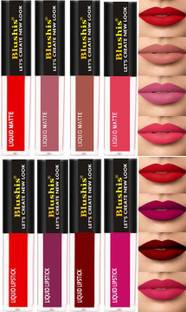 BLUSHIS Waterproof Longlast SensationaL Liquid Matte Mini Lipsticks Combo Of 8