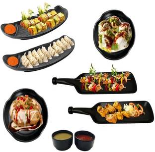 ZIDO Classical (Pack of 8) Multipurpose Serving Platters for All Types of Snacks Sizzler Tray