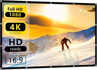 Savsol 50 Inch- 3.7Ft x 2.1Ft Anti-Creased, Foldable Anti-Light,16:9 4K Eyelet HG S+3 Projector Screen (Width 112 cm x 63.5 cm Height)