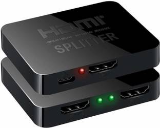microware  TV-out Cable HDMI Splitter 1 in 2 Out, Amplifier for Full HD 1080P/ 3D/ 4K for Dual Monitors