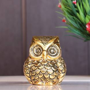 Koolwal craft Owl/Ullu statue For Table Decor Decorative Showpiece  -  8.5 cm